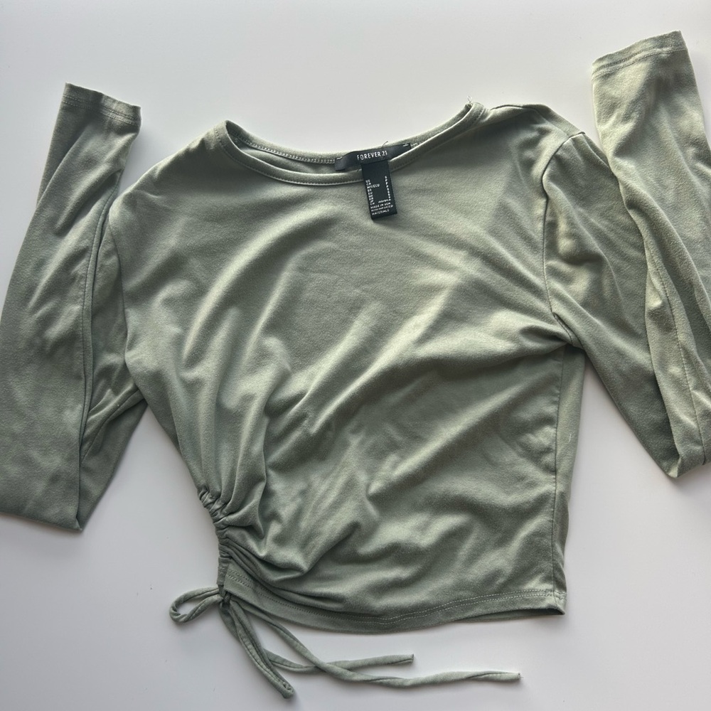 Women's Green Long Sleeve Top